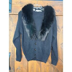 Vintage Tony Lambert Collection fox fur women’s small cardigan